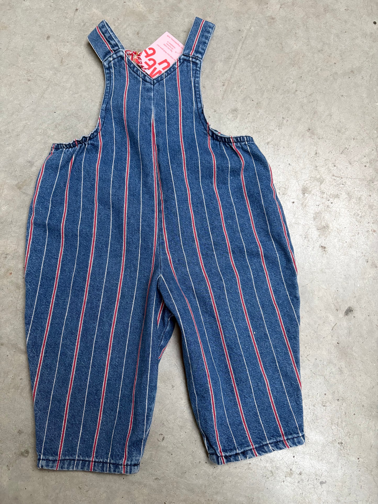 jeanssalopet strepen (6 mnd)