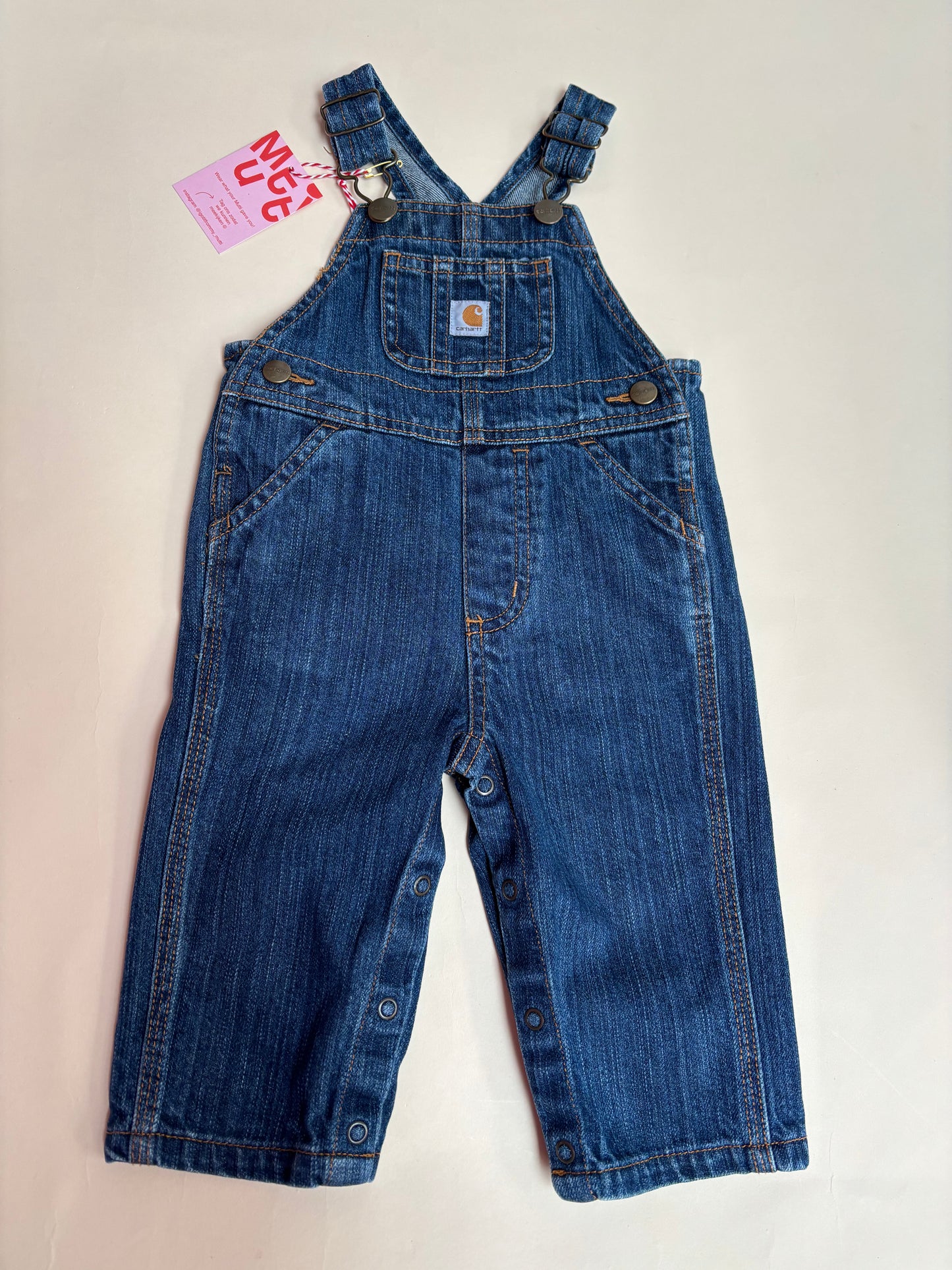 jeanssalopette Carhartt (9 mnd)