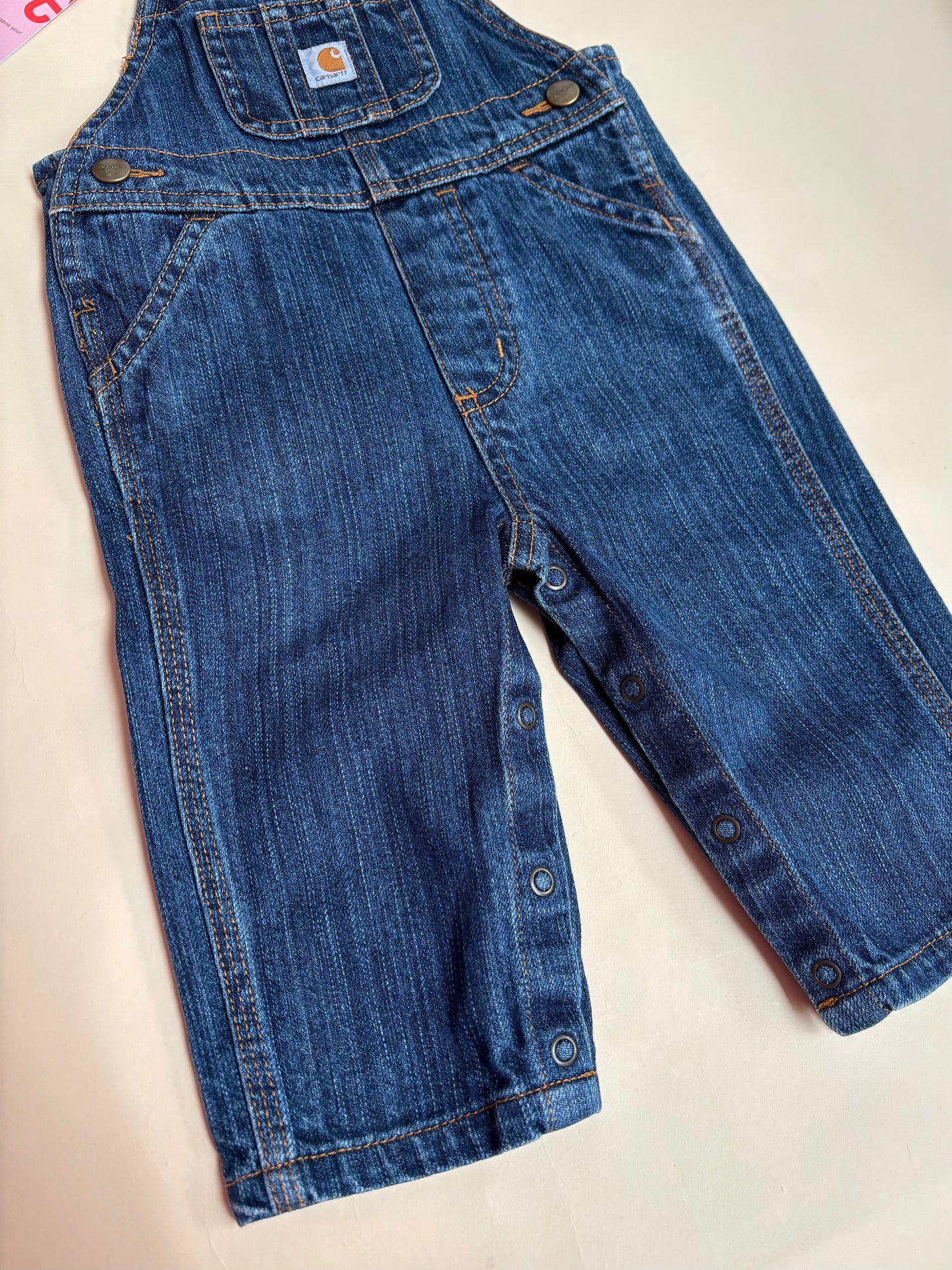 jeanssalopette Carhartt (9 mnd)
