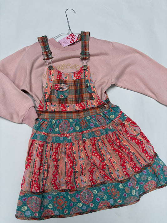 salopettejurk print (6/7 jaar)