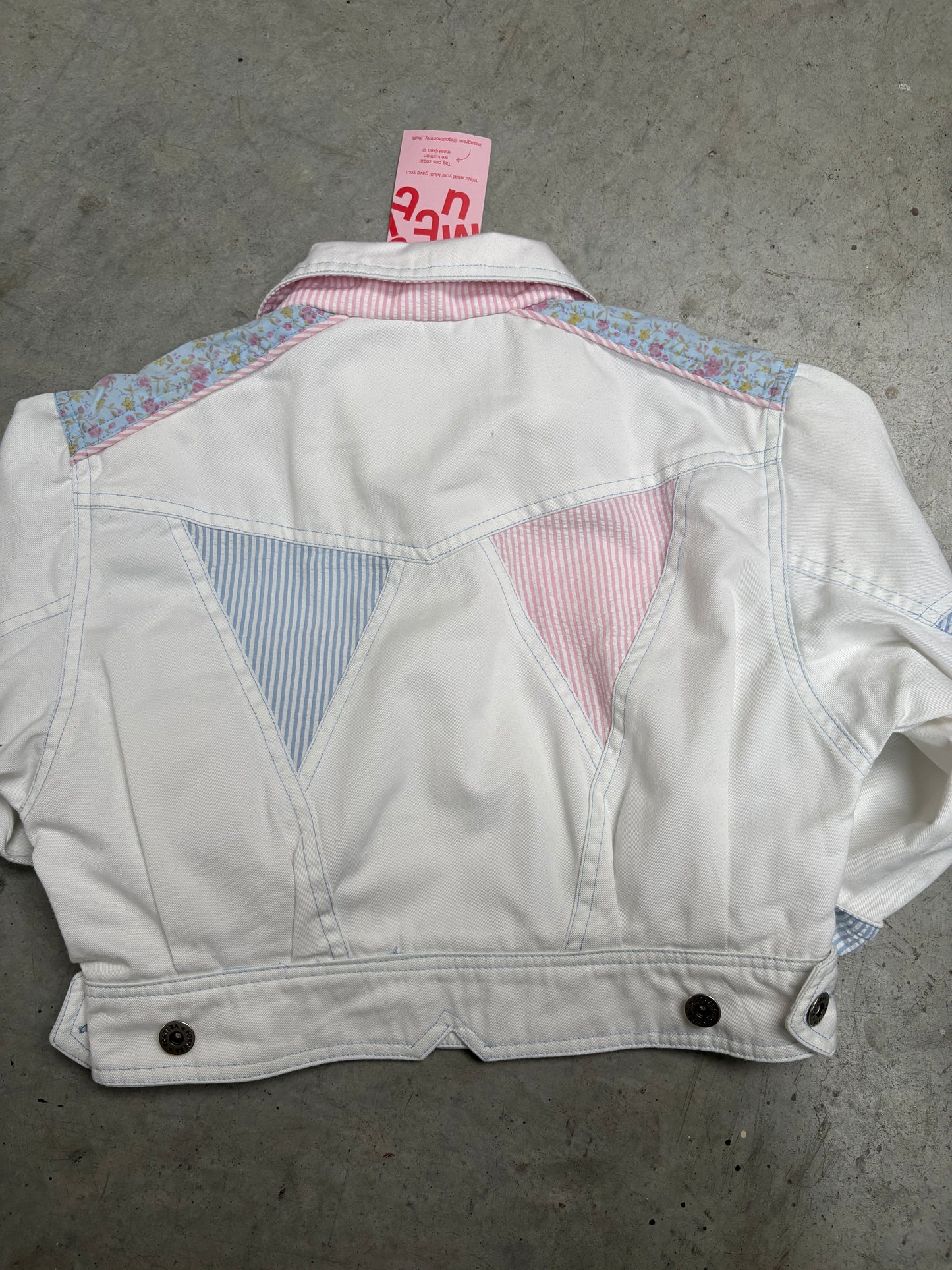 jeansjas wit (5 jaar)