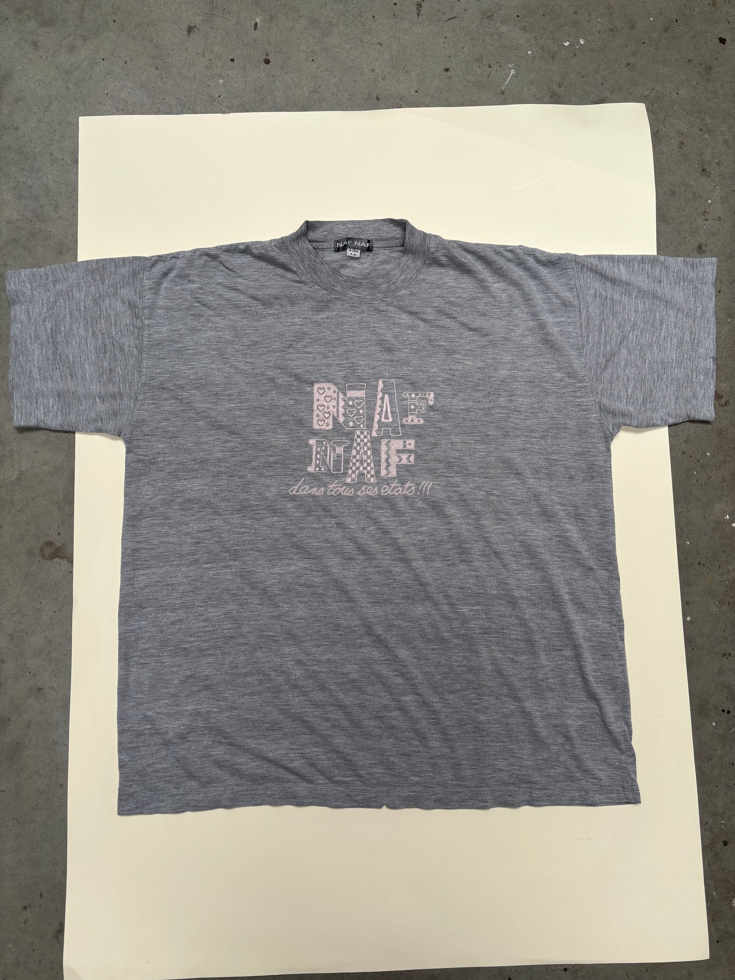 NAF NAF T grijs (M/L)