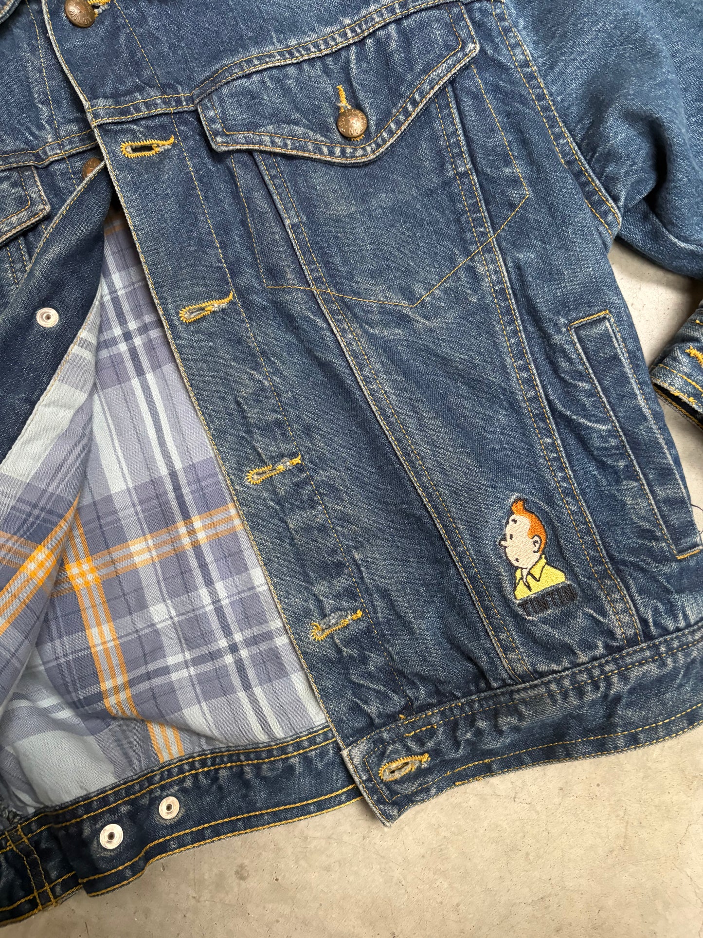 jeansjas Kuifje/Tintin (8/10 jaar)