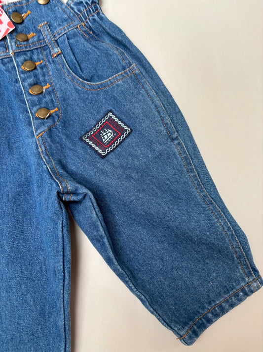 Salopette jeans baby (3/6 mnd)