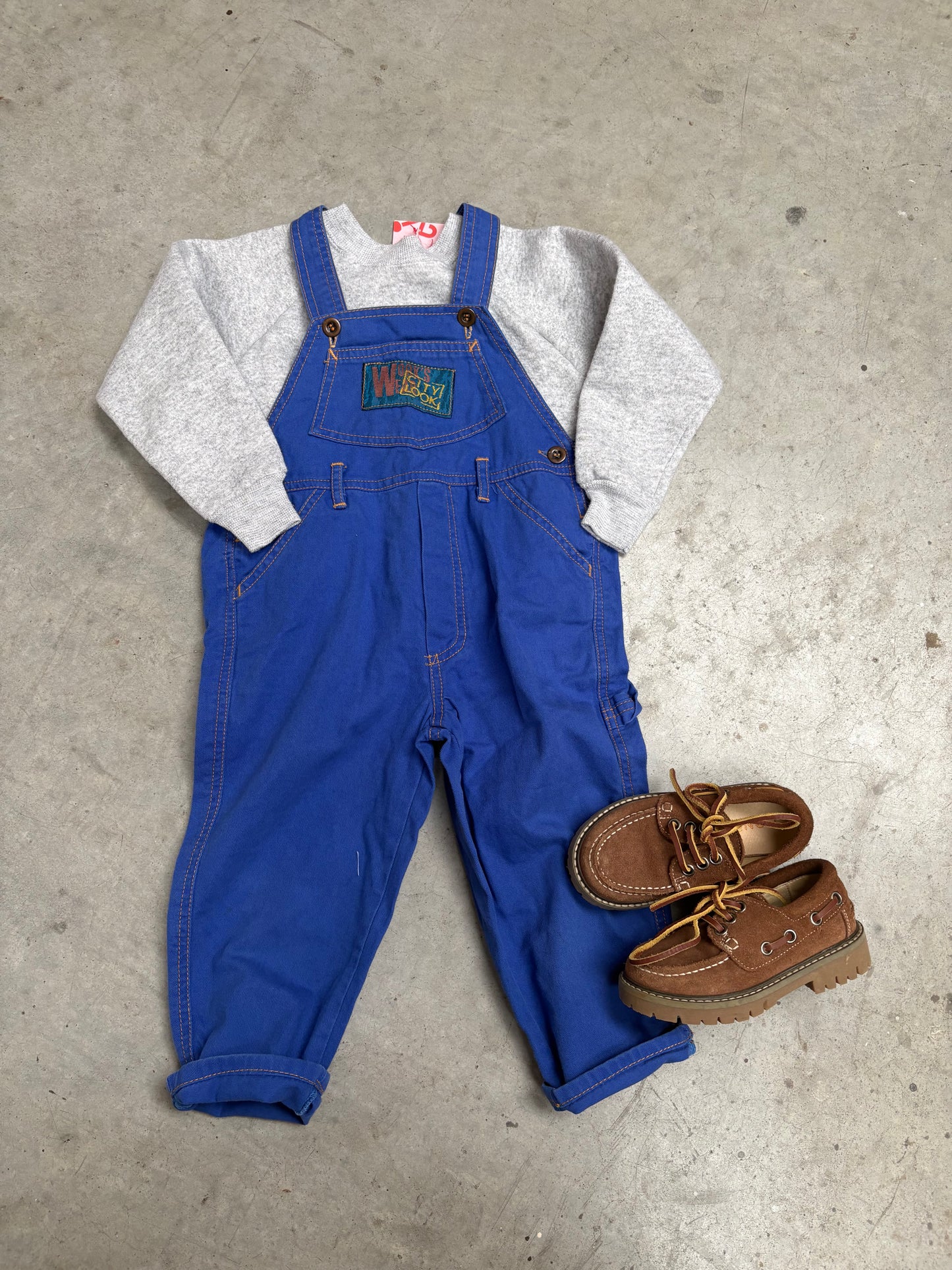 Kobaltblauwe salopette (2 jaar)
