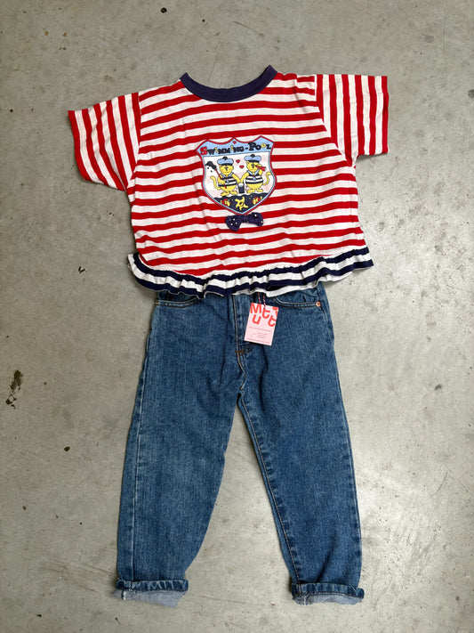 gestreepte top (6/8 jaar)