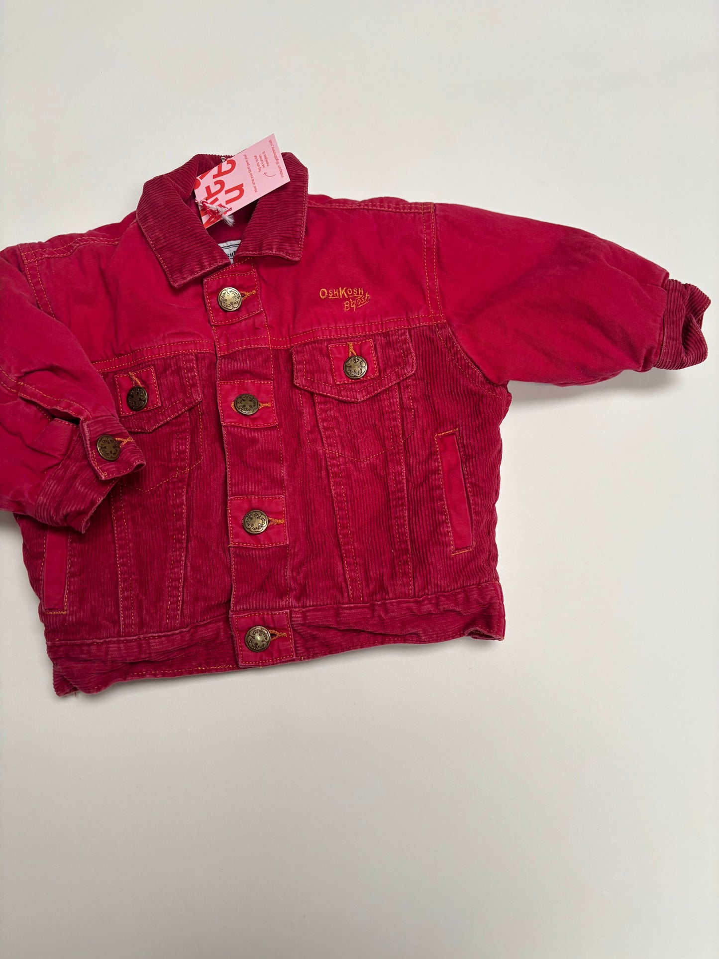 Velours jasje oshkosh (9/12 mnd)