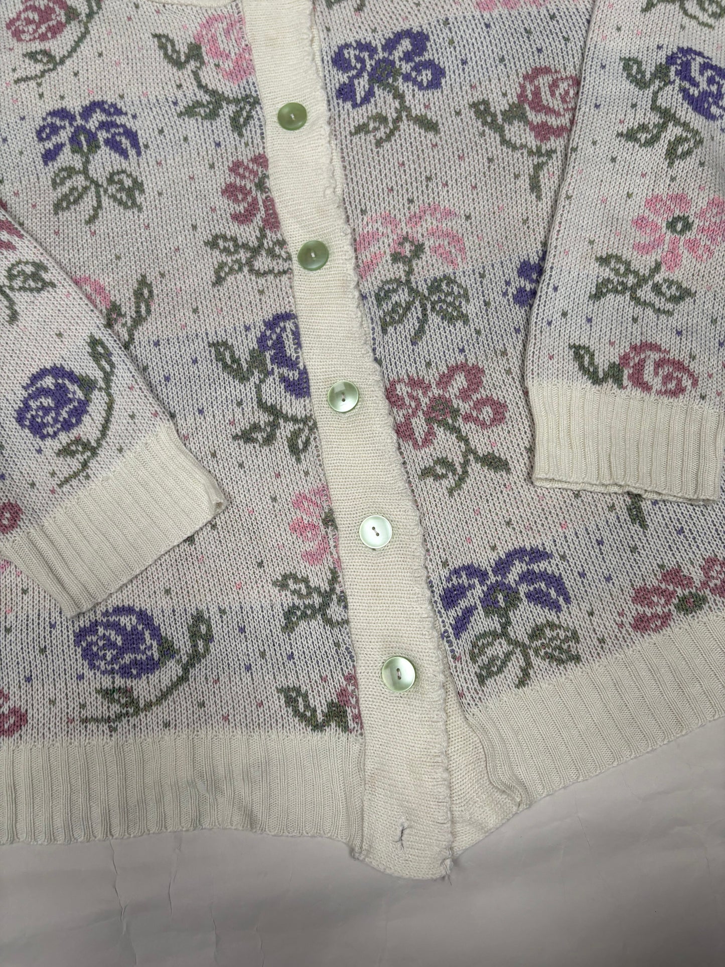 cardigan bloemen (S/M)