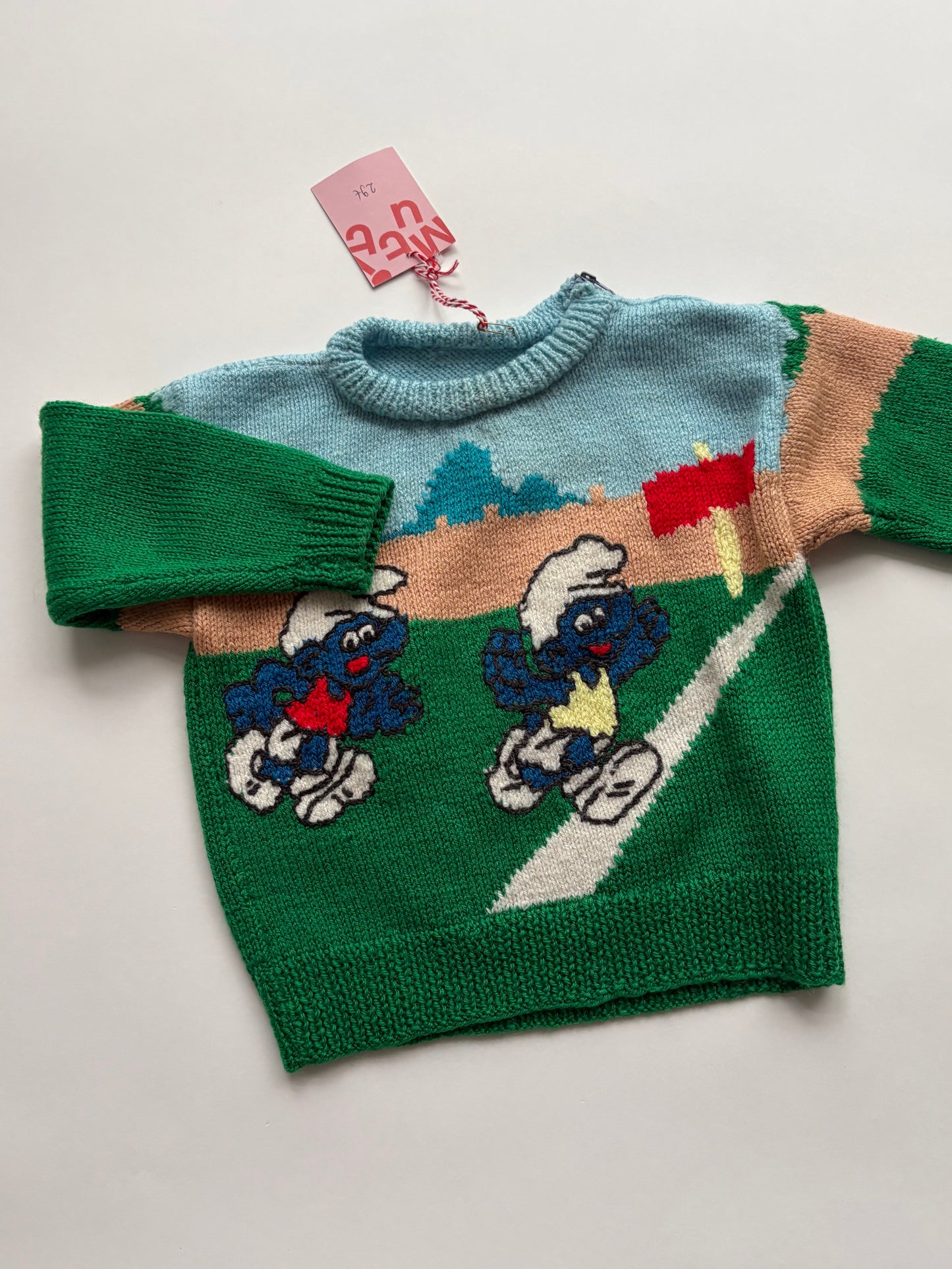 knit smurfen (maat 92)