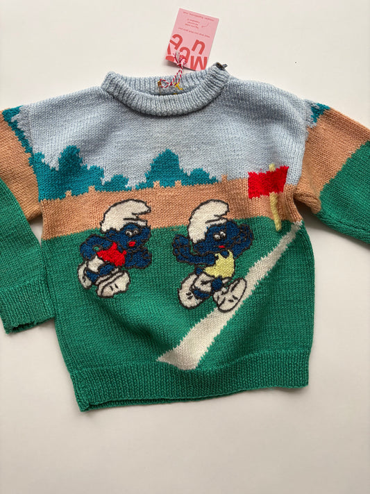 smurfen knit (maat 104)