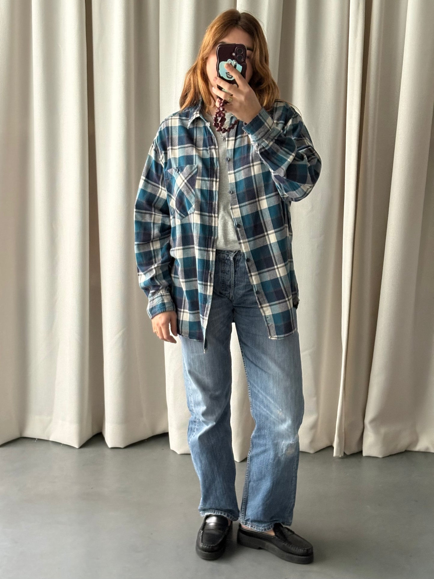 flanellen hemd met ruiten (M/L)