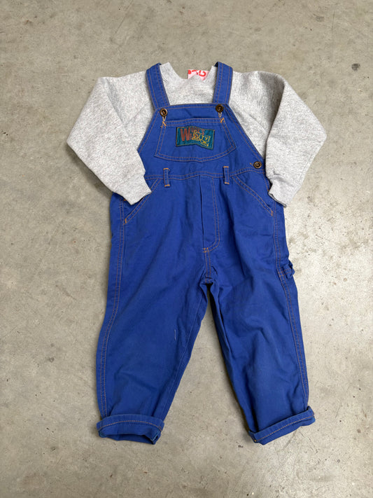 Kobaltblauwe salopette (2 jaar)