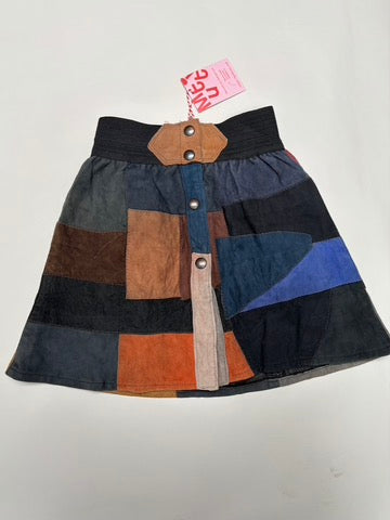 lederen patchwork rok (4/5 jaar)