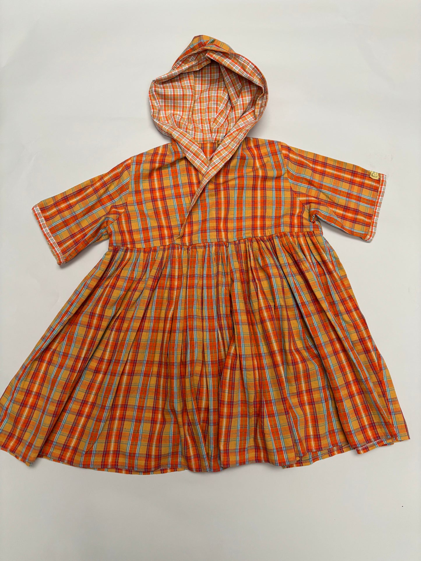 handgemaakte jurk in Oilily stof (7/8 jaar)