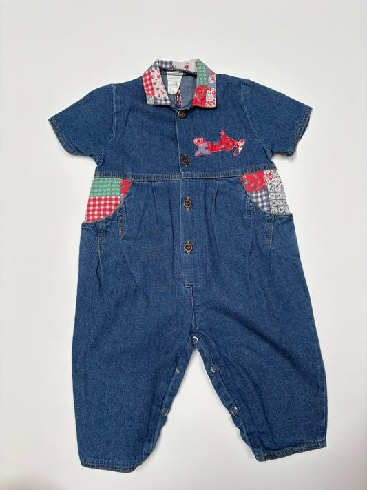 jumpsuit jeans baby (9/12 mnd)