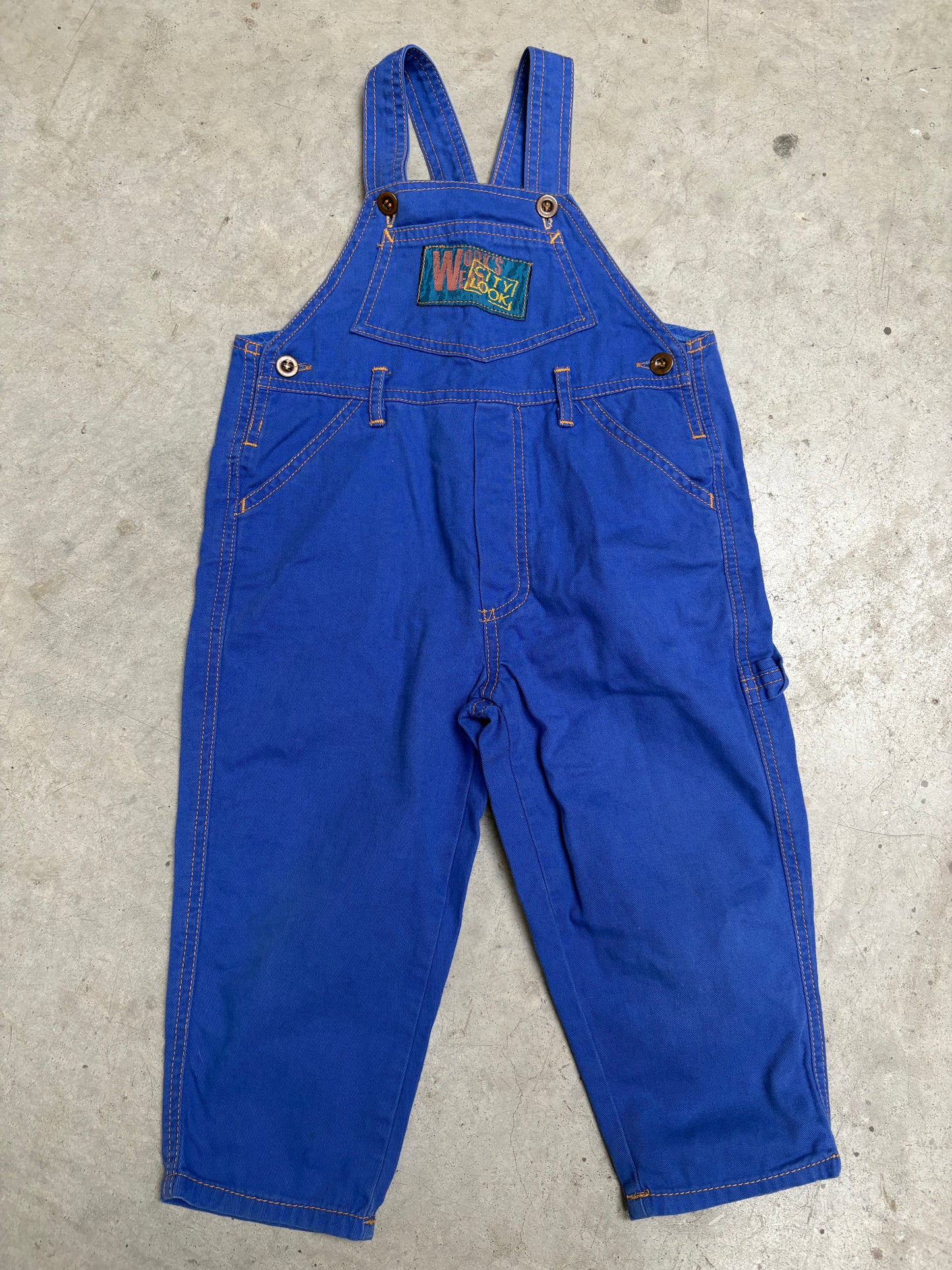 Kobaltblauwe salopette (2 jaar)