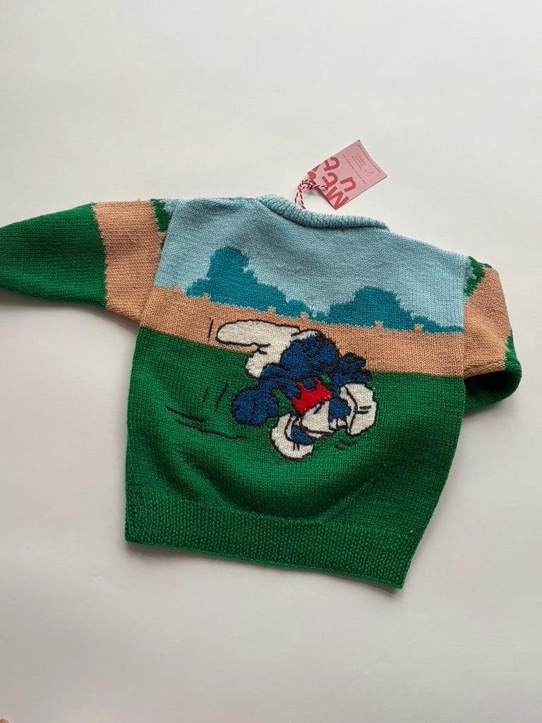 knit smurfen (maat 92)