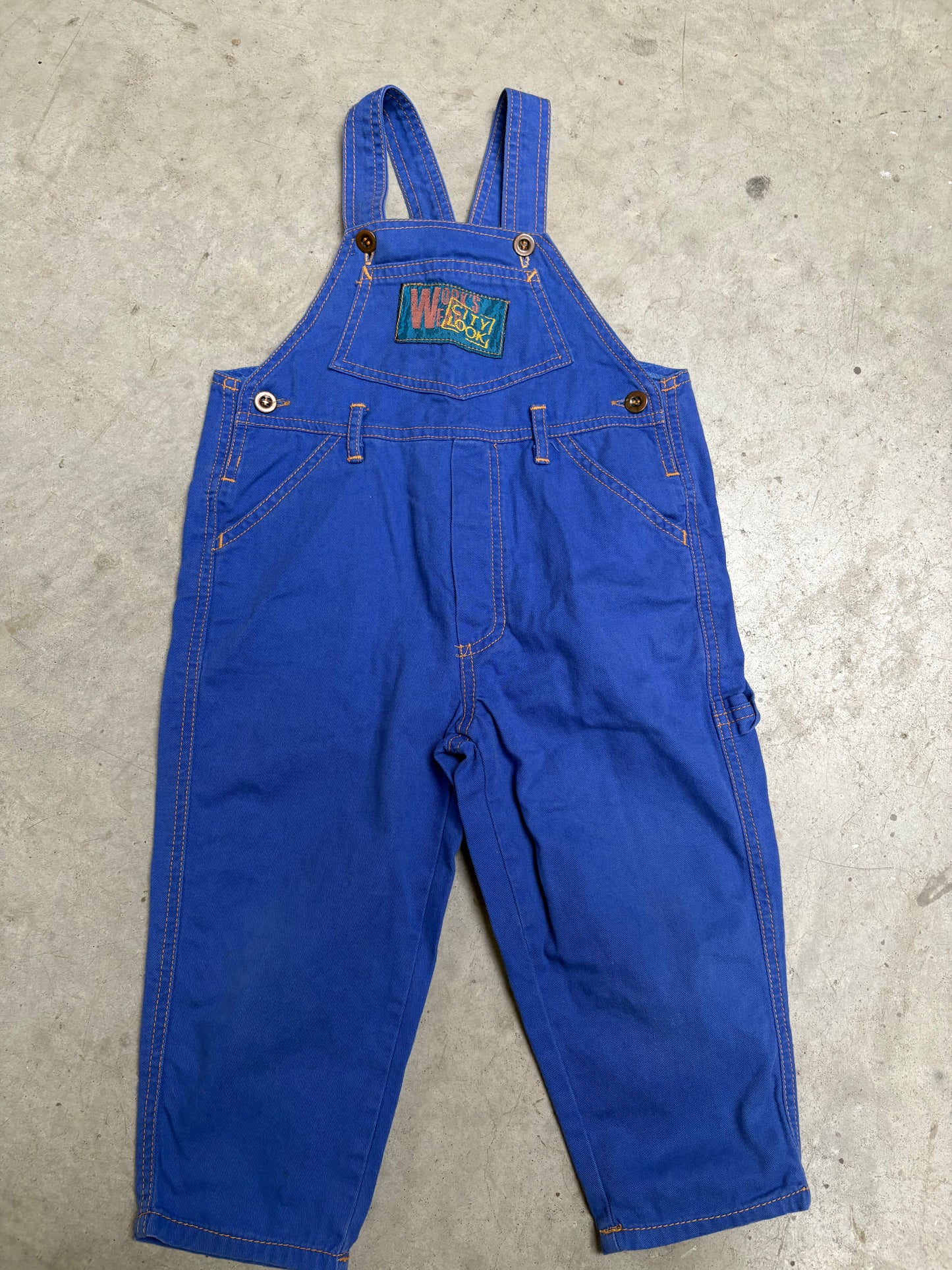 Kobaltblauwe salopette (2 jaar)