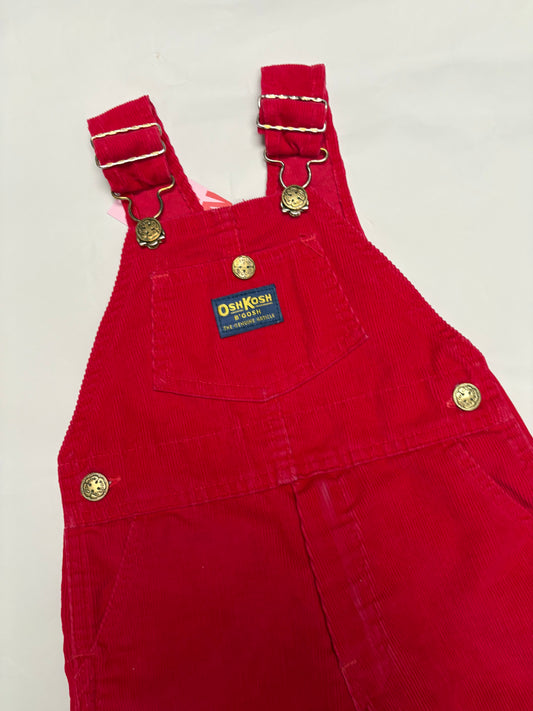 rode velours OShkosh salopette (3/4 jaar)