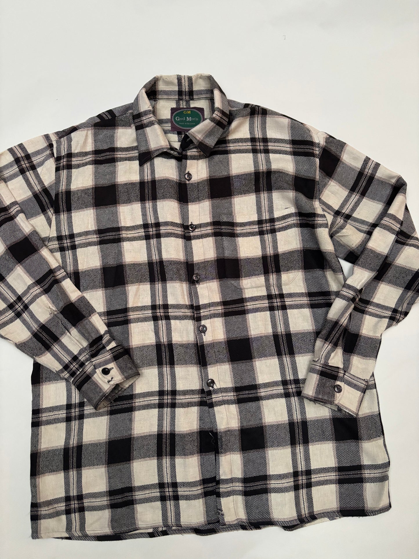 beige/bruin/zwart hemd (M/L)