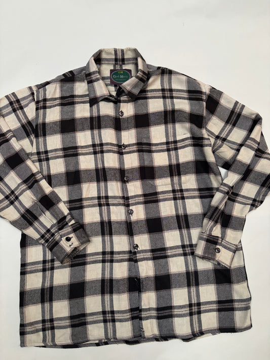 beige/bruin/zwart hemd (M/L)