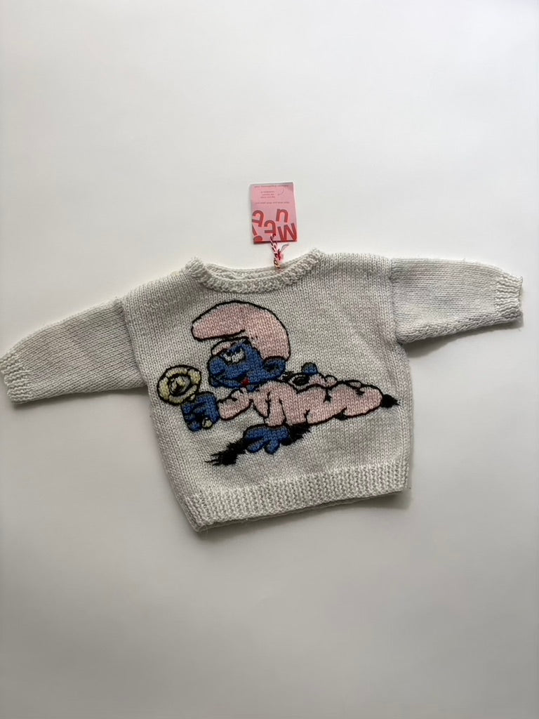 baby knit babty smurf (maat 62)