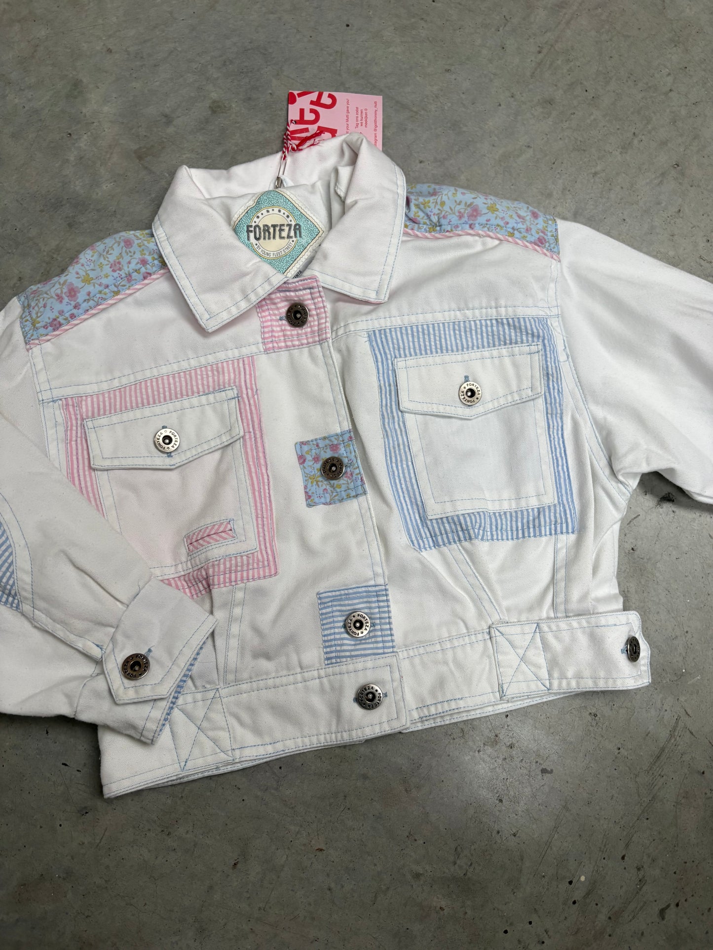 jeansjas wit (5 jaar)