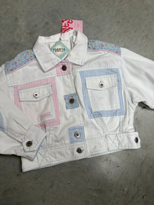 jeansjas wit (5 jaar)