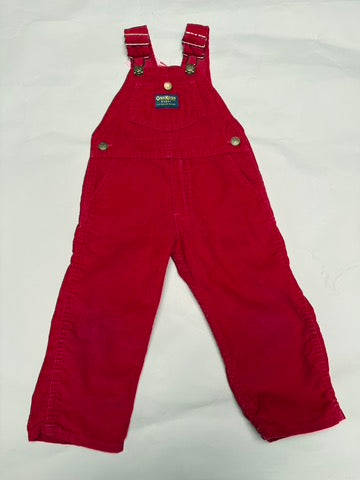 rode velours OShkosh salopette (3/4 jaar)