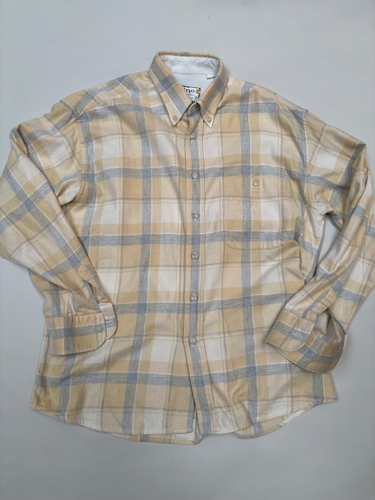 grijs/geel/beige hemd (S/M)