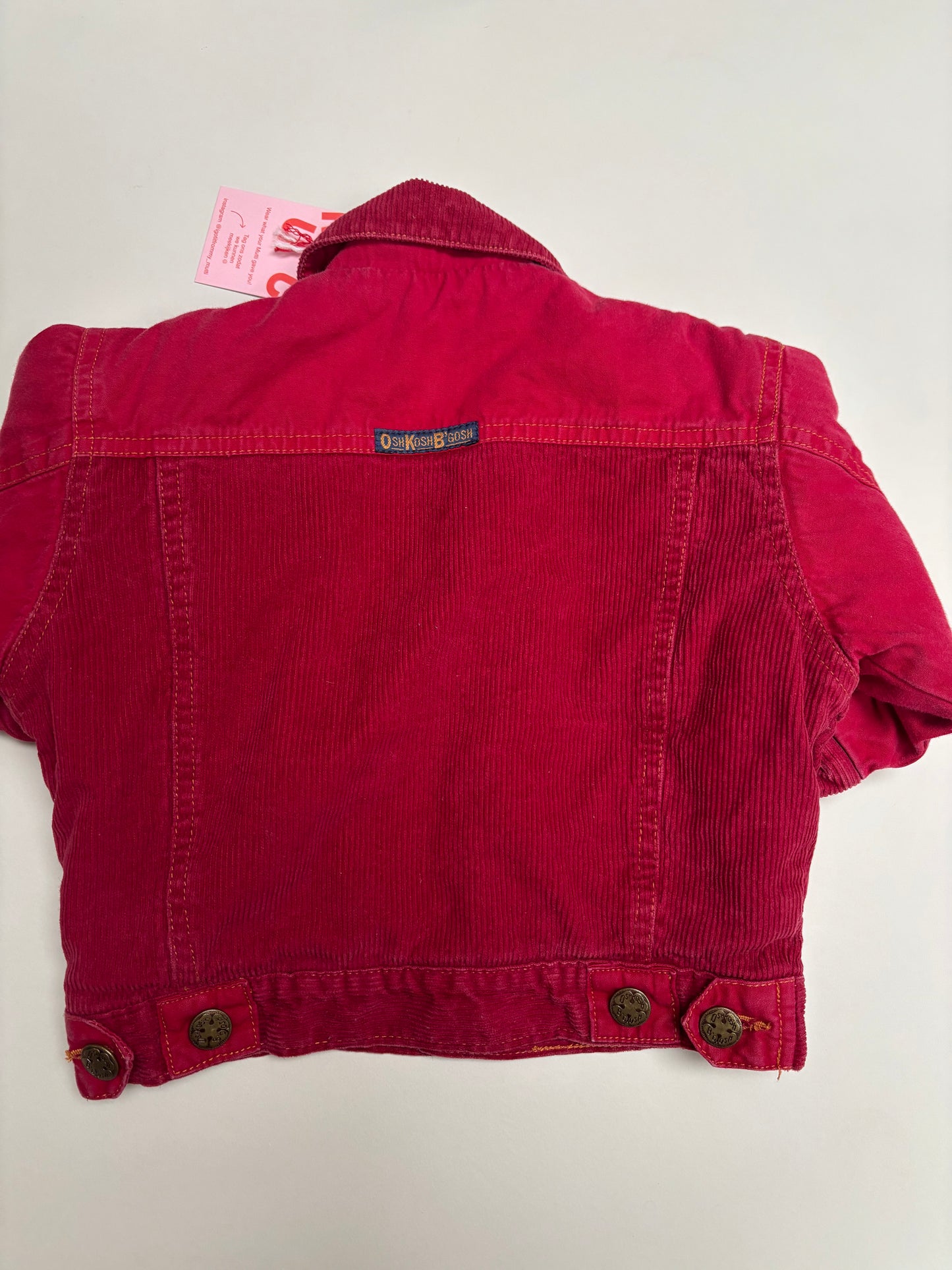 Velours jasje oshkosh (9/12 mnd)