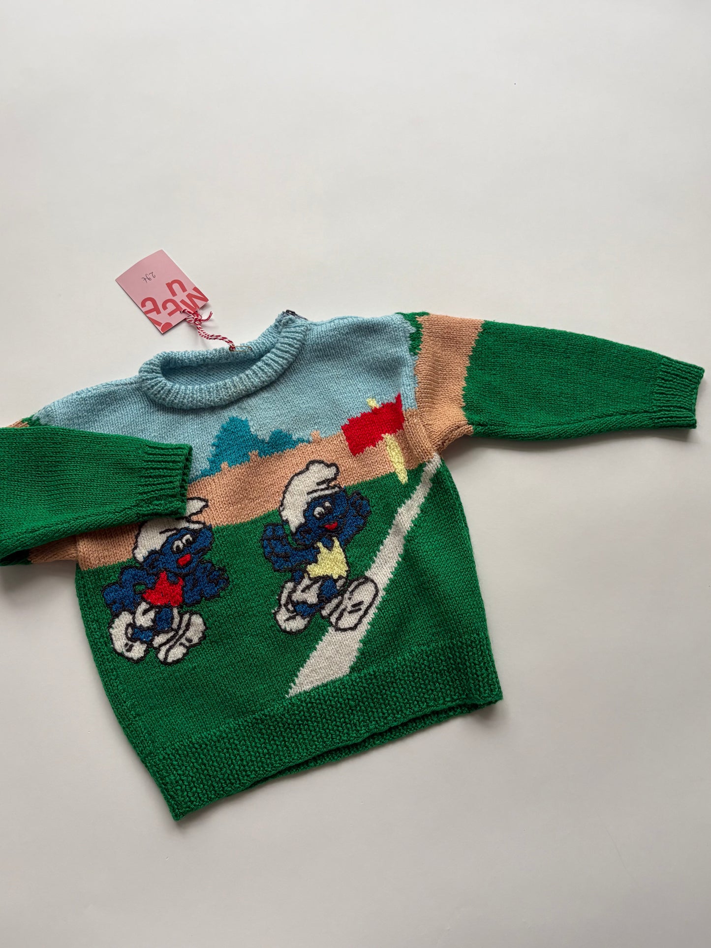 knit smurfen (maat 92)