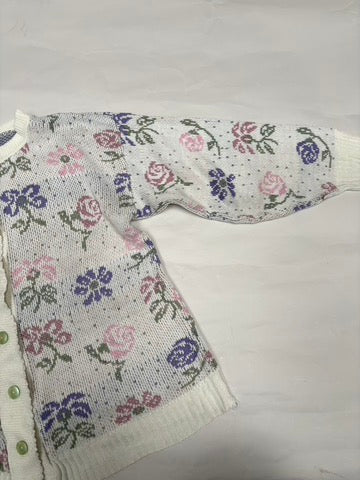 cardigan bloemen (S/M)