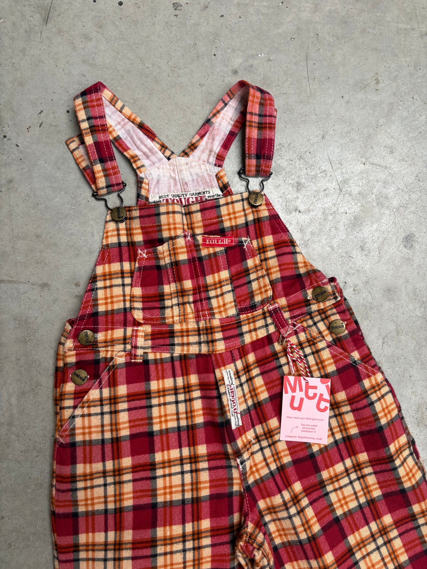 Salopette ruitjes (6 jaar)