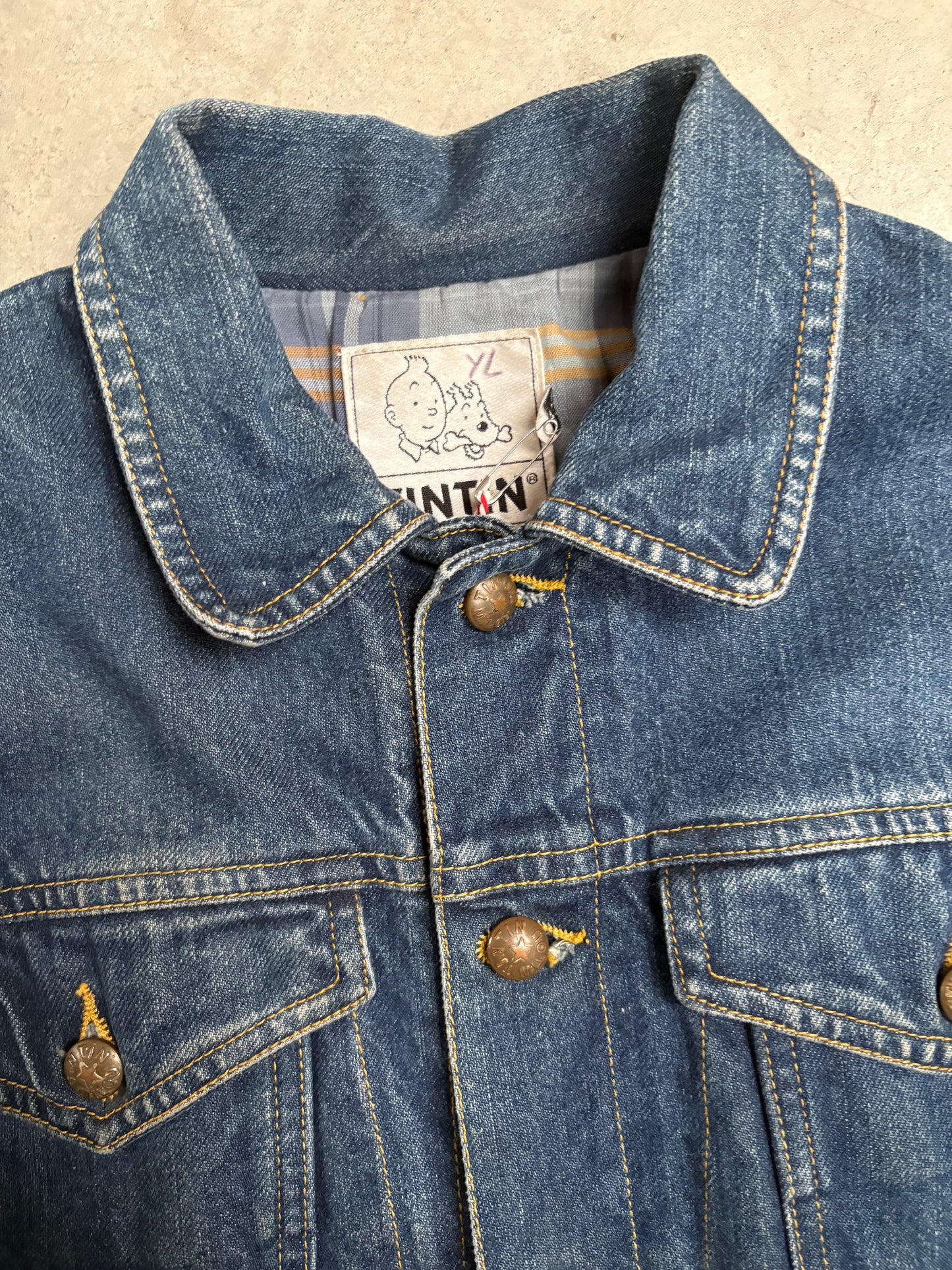 jeansjas Kuifje/Tintin (8/10 jaar)