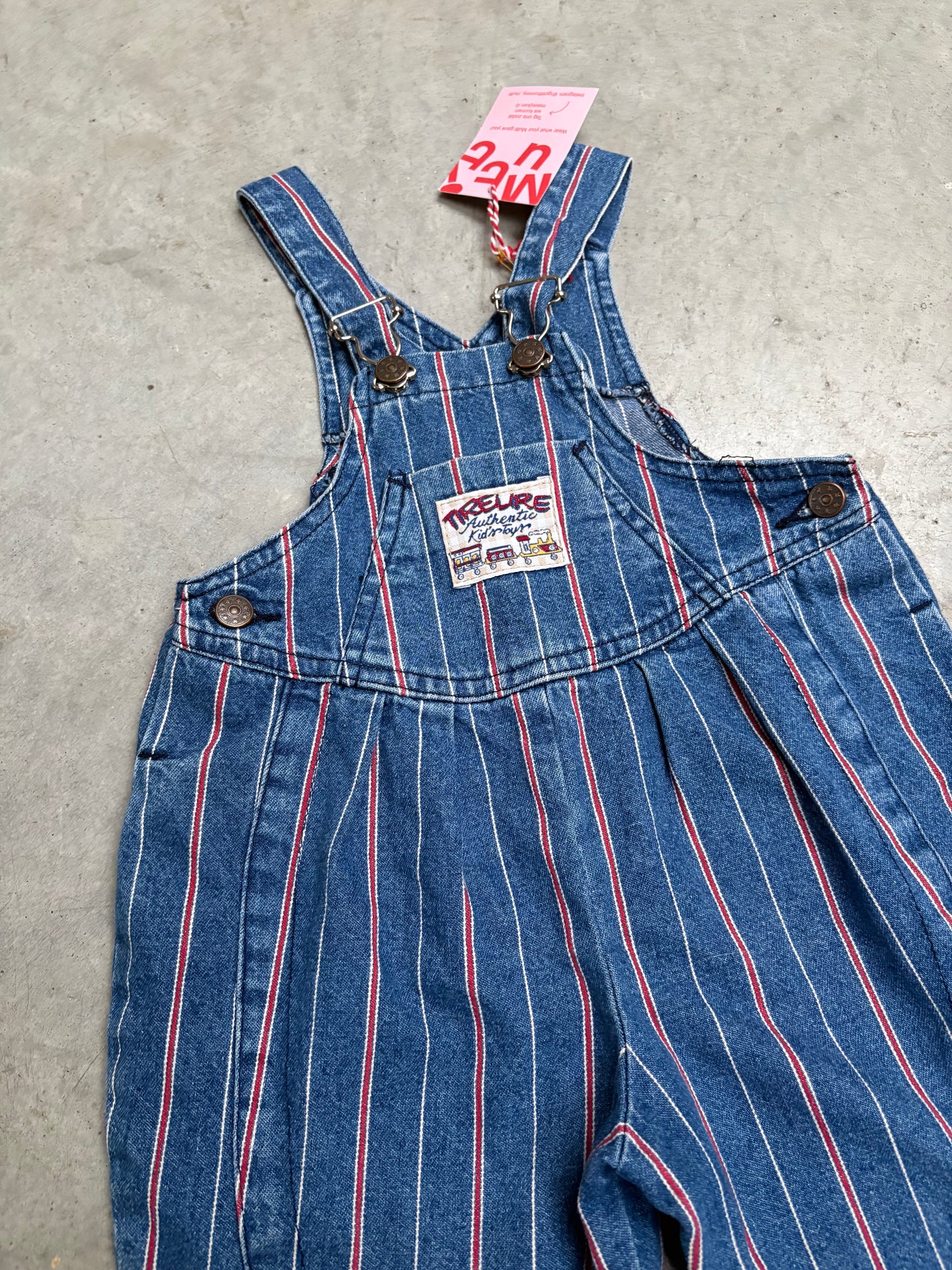 jeanssalopet strepen (6 mnd)