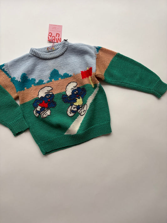 smurfen knit (maat 104)