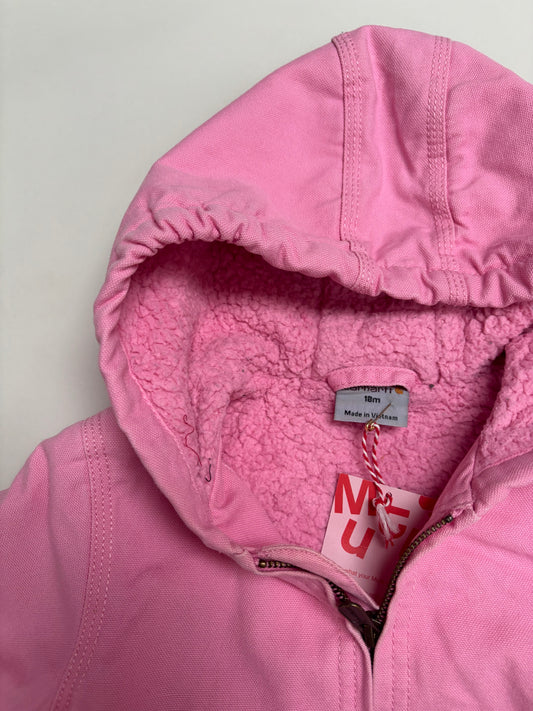 Roze carhartt jas (18 mnd)