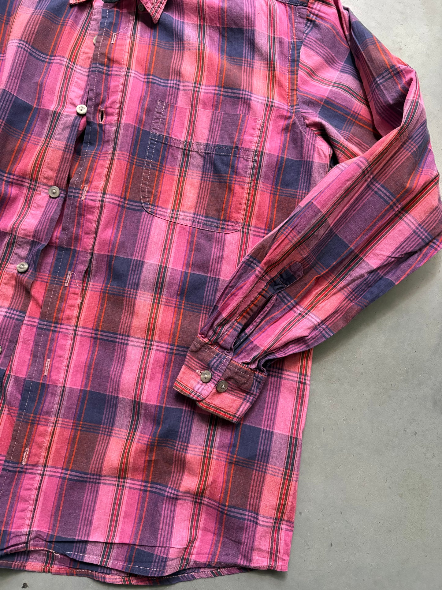 hemd met roze ruiten (S/M)