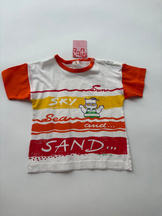 t-shirt 'sky, sea, sand' (maat 92/98)