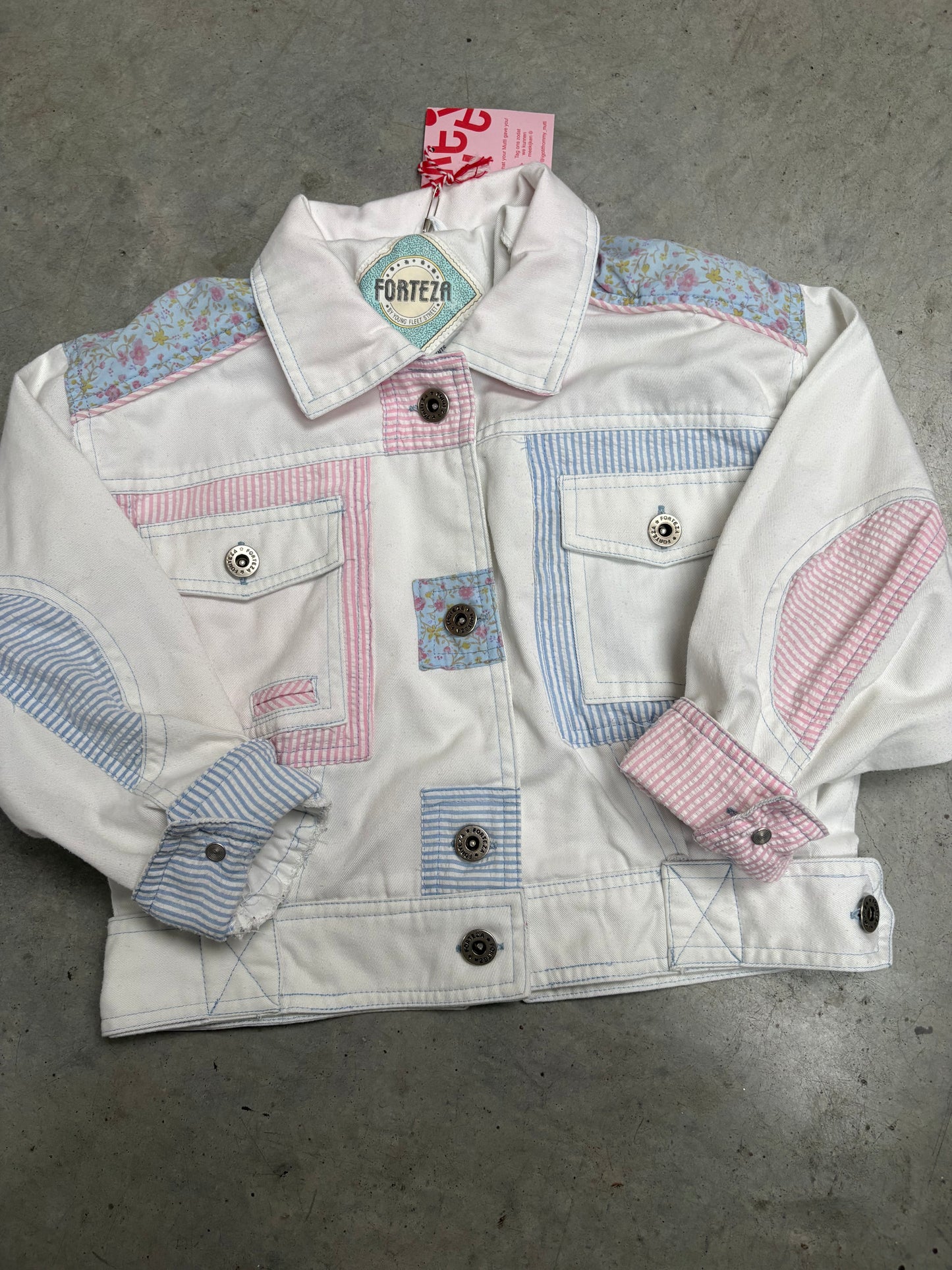 jeansjas wit (5 jaar)