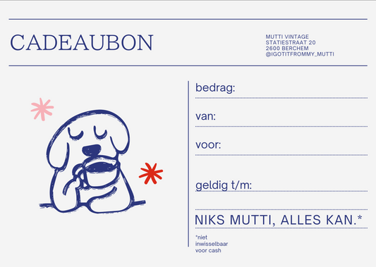 TUTTI MUTTI cadeaubon